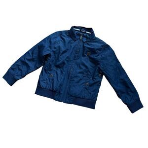 Janie & Jack Navy Blue Windbreaker Jacket Lightweight Toddler Boy Size 3-4
